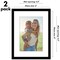 Americanflat Picture Frame with Mat - Modern Design, Shatter-Resistant Glass, Dual Sawtooth Hangers, Ideal for Home and Office Decor (2 Pack)